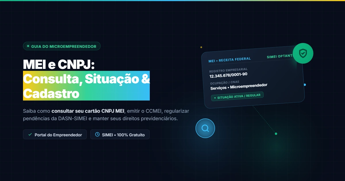 MEI e CNPJ: Consulta, Situação e Cadastro do Microempreendedor