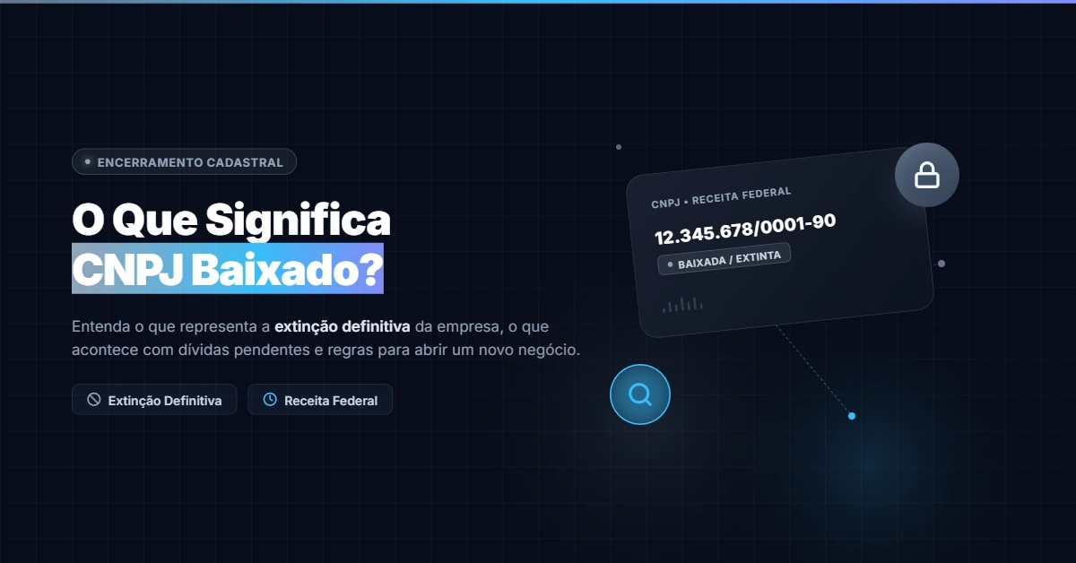 O Que Significa CNPJ Baixado?