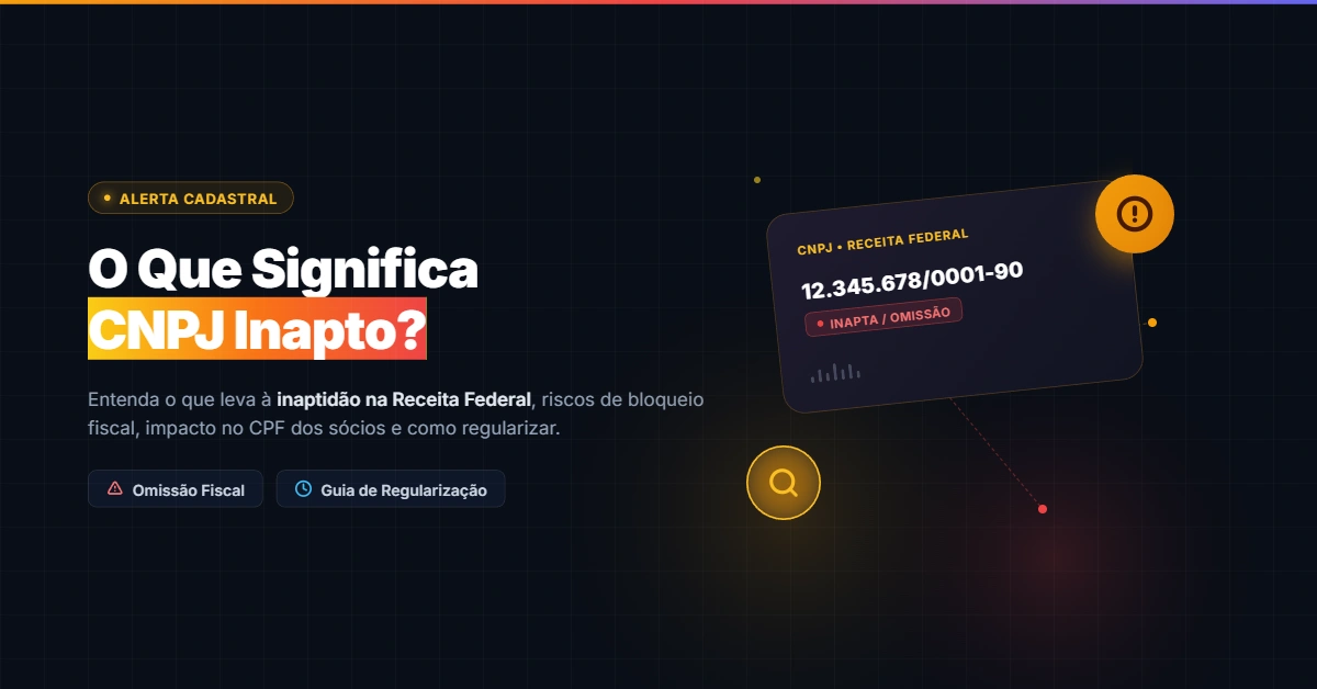 O Que Significa CNPJ Inapto?