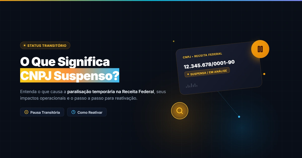 O Que Significa CNPJ Suspenso?