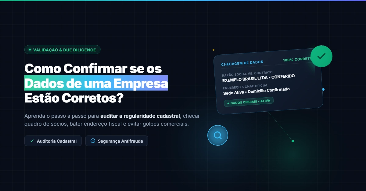 Como Confirmar se os Dados de uma Empresa Estão Corretos?