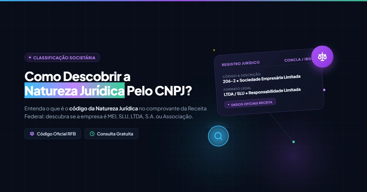 Como Descobrir a Natureza Jurídica de Uma Empresa Pelo CNPJ?