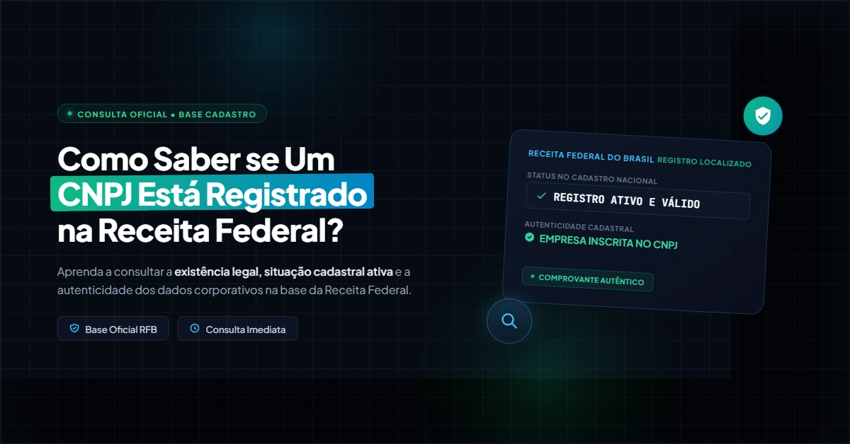 Como Saber se Um CNPJ Está Registrado na Receita Federal?