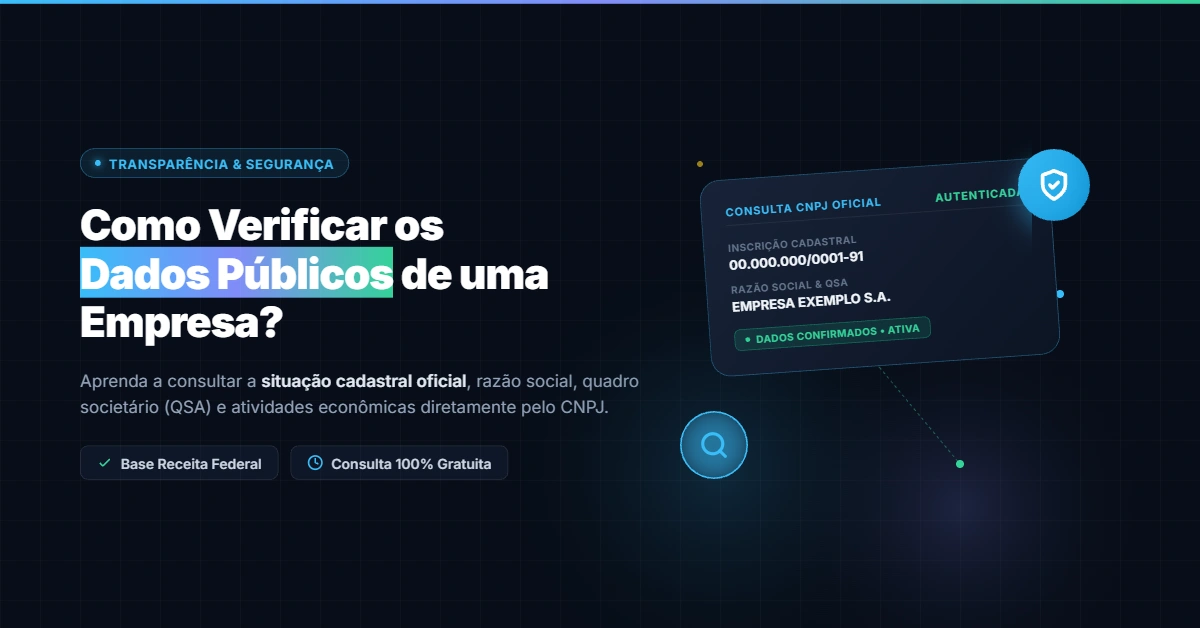 Como Verificar os Dados Públicos de uma Empresa pelo CNPJ?